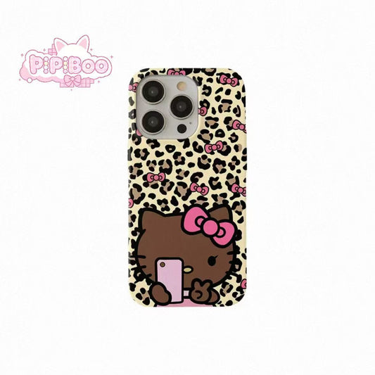 Leopard Tan HK Selfie Phone Case For iPhone