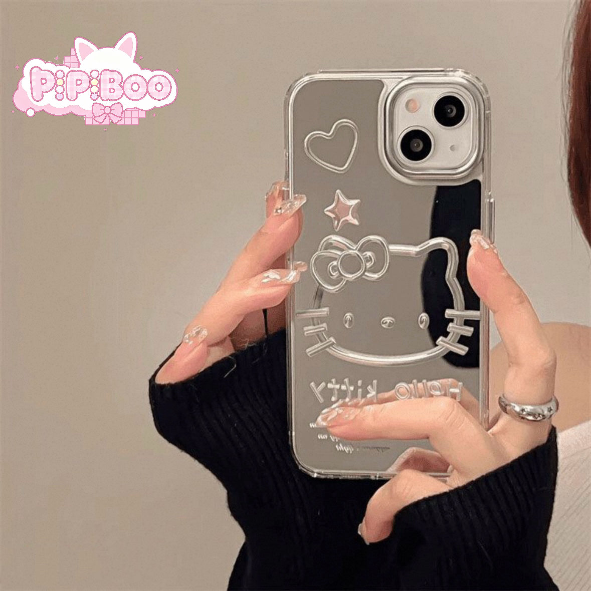 Silver mirror HK cute phone case for iPhone