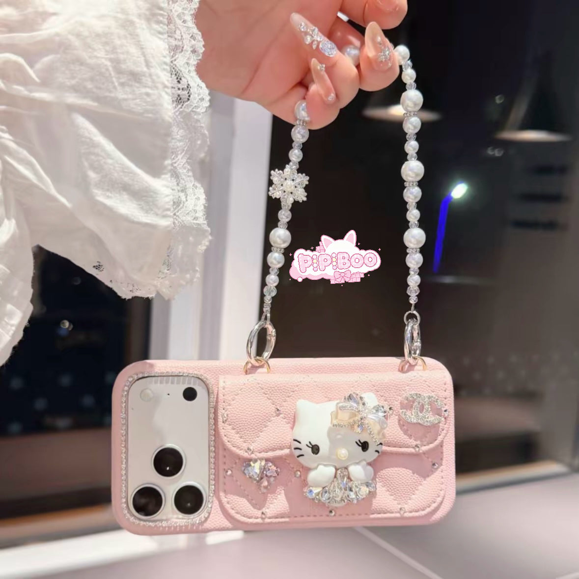 HK dimond snowflake bracelet phone case for iPhone