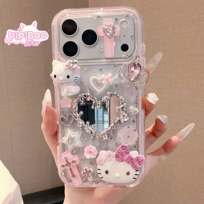 Pink mirror HK my melody phone case for iPhone