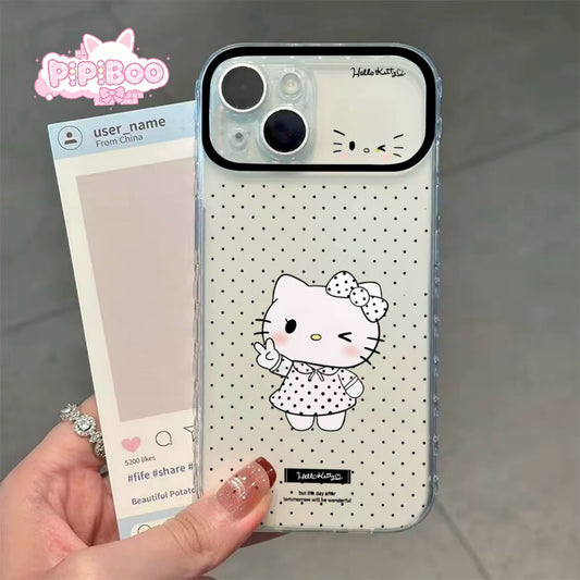 White polka dot HK phone case for iPhone